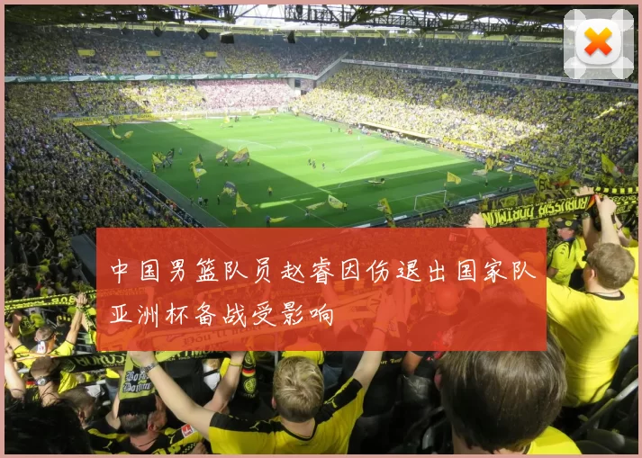 中国男篮队员赵睿因伤退出国家队亚洲杯备战受影响